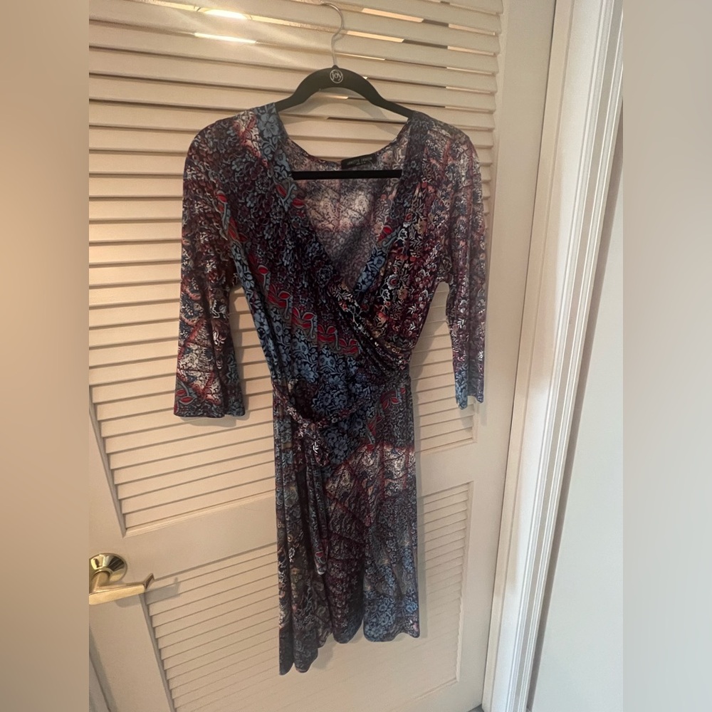 Elegant Multicolor Wrap Dress